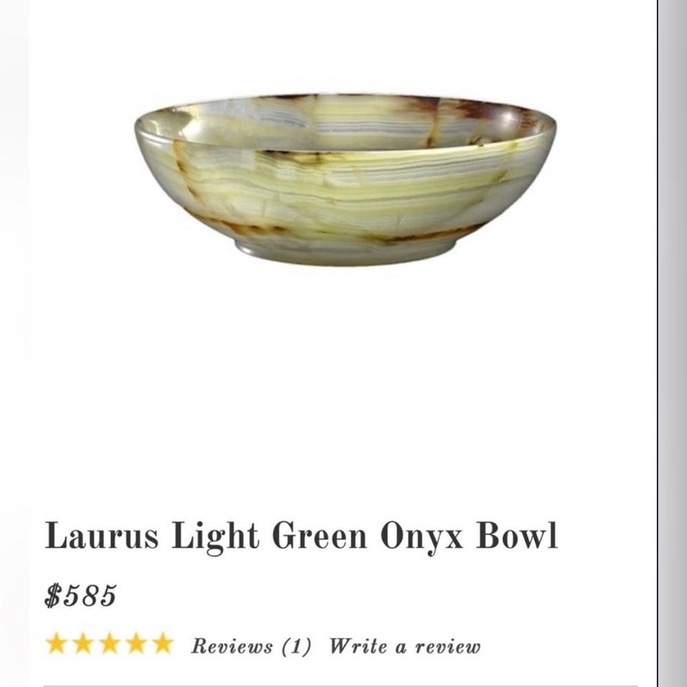 Laurus Green Onyx bowl